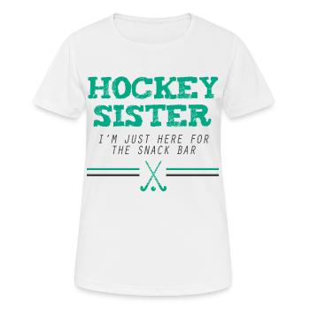 Field hockey Sister Field Hockey Gift Field Hockey Game - Women's Breathable T-Shirt - white - Front - AI Model Female 172 dark (172cm)
