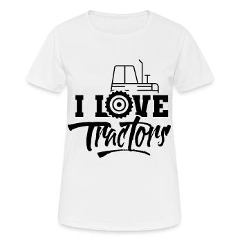 J’aime tracteur tracteur tracteur tracteur - T-shirt respirant Femme - blanc - Devant - AI Model Female 172 dark (172cm)