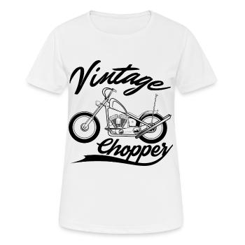Vintage Chopper black - T-shirt respirant Femme - blanc - Devant - AI Model Female 172 dark (172cm)