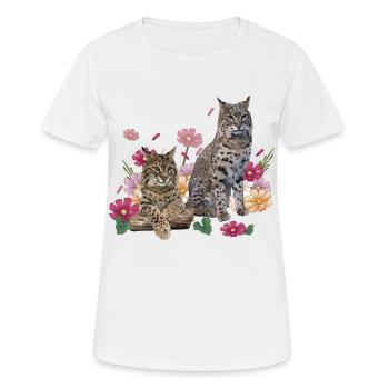 Luchs - Frauen T-Shirt atmungsaktiv - Weiß - Vorne - AI Model Female 172 dark (172cm)