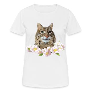 Luchs - Frauen T-Shirt atmungsaktiv - Weiß - Vorne - AI Model Female 172 dark (172cm)