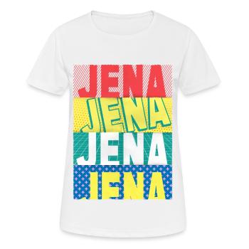 Jena Allemagne City Skyline Accueil Amour - T-shirt respirant Femme - blanc - Devant - AI Model Female 172 dark (172cm)