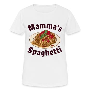 Mamma's Spaghetti - Frauen T-Shirt atmungsaktiv - Weiß - Vorne - AI Model Female 172 dark (172cm)