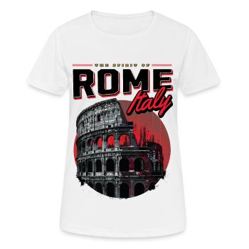 Kolosseum Rom Italien Stadt Skyline Kunst - Frauen T-Shirt atmungsaktiv - Weiß - Vorne - AI Model Female 172 dark (172cm)