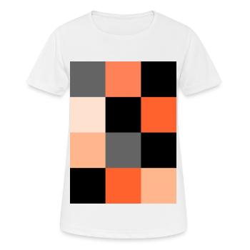 Orange Pixel - T-shirt respirant Femme - blanc - Devant - AI Model Female 172 dark (172cm)