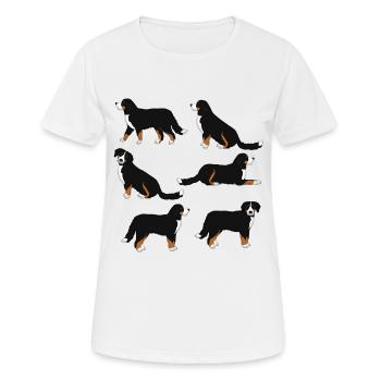Bernese mountain dog selection - Women's Breathable T-Shirt - white - Front - AI Model Female 172 dark (172cm)