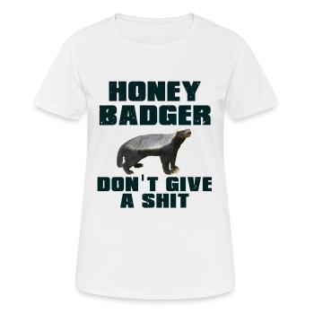 Honig-Dachs geben nicht ein Bumsen - Frauen T-Shirt atmungsaktiv - Weiß - Vorne - AI Model Female 172 dark (172cm)