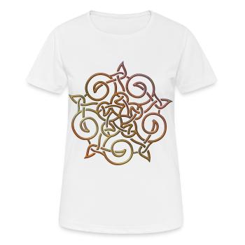 Celtic Flower - Frauen T-Shirt atmungsaktiv - Weiß - Vorne - AI Model Female 172 dark (172cm)
