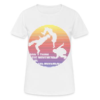Parkour backflip - Women's Breathable T-Shirt - white - Front - AI Model Female 172 dark (172cm)