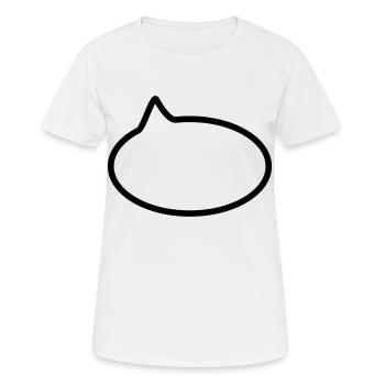 Ballon / / dessin animé / / dire / / déclaration - T-shirt respirant Femme - blanc - Devant - AI Model Female 172 dark (172cm)