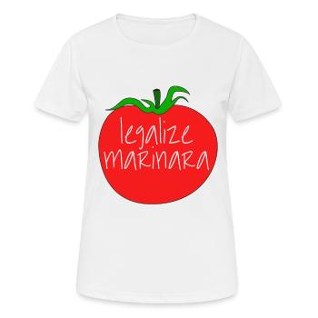 Conception drôle de chemise légaliser le T-shirt marinara - T-shirt respirant Femme - blanc - Devant - AI Model Female 172 dark (172cm)