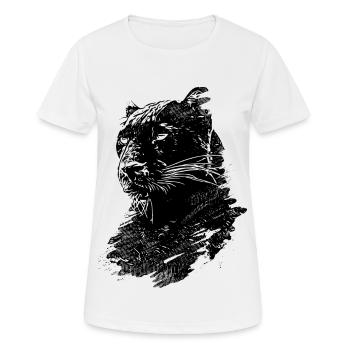 König Jaguar Black 2reborn - Frauen T-Shirt atmungsaktiv - Weiß - Vorne - AI Model Female 172 dark (172cm)
