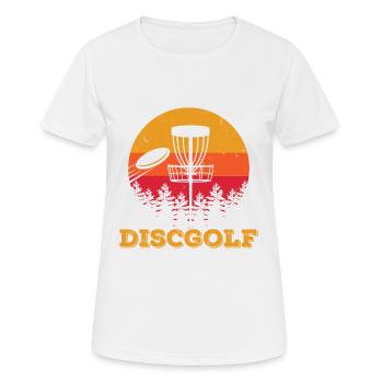 Frisbee Vintage Disc Golf Throwing Disc Regalo - Maglietta da donna traspirante - bianco - Fronte - AI Model Female 172 dark (172cm)