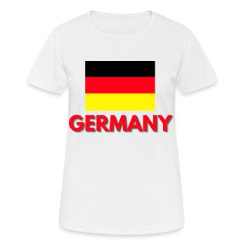 Deutschland,Germany,Germany, - Women's Breathable T-Shirt - white - Front - AI Model Female 172 dark (172cm)