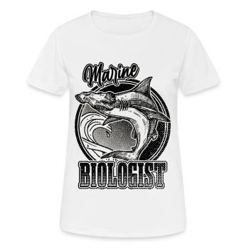 Biologiste marin Requin-marteau Biologie marine - T-shirt respirant Femme - blanc - Devant - AI Model Female 172 dark (172cm)