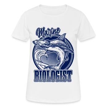 Biologiste marin Requin-marteau Biologie marine - T-shirt respirant Femme - blanc - Devant - AI Model Female 172 dark (172cm)