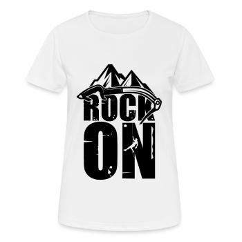 Rock On Mountain Climbing Boulder Kletterer - Frauen T-Shirt atmungsaktiv - Weiß - Vorne - AI Model Female 172 dark (172cm)