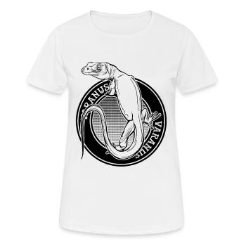 Monitor Eidechse Tattoo Stil Reptilienhalter Varanus - Frauen T-Shirt atmungsaktiv - Weiß - Vorne - AI Model Female 172 dark (172cm)