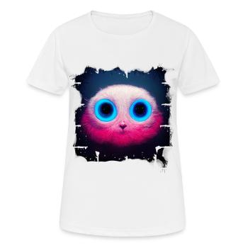 Weltraum-Kätzchen - Frauen T-Shirt atmungsaktiv - Weiß - Vorne - AI Model Female 172 dark (172cm)