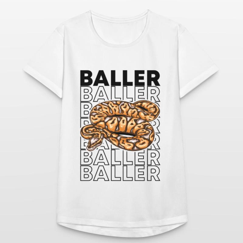 Ball Python 80's Style Baller Royal Python Snake T-shirt respirant Femme