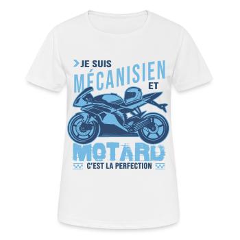 motard parfait mécanisien parfait - T-shirt respirant Femme - blanc - Devant - AI Model Female 172 dark (172cm)