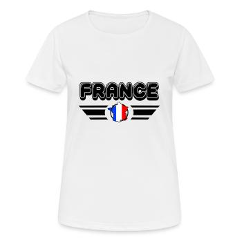 Frankreich Spezial Frankreich / Englisches Geschenk - Frauen T-Shirt atmungsaktiv - Weiß - Vorne - AI Model Female 172 dark (172cm)