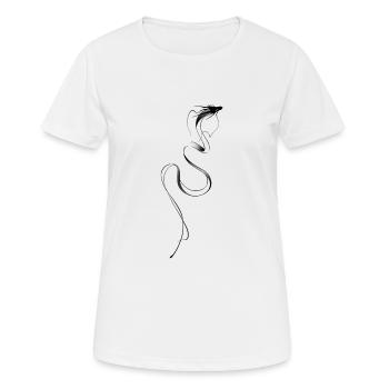 Seeschlange lineart - Frauen T-Shirt atmungsaktiv - Weiß - Vorne - AI Model Female 172 dark (172cm)