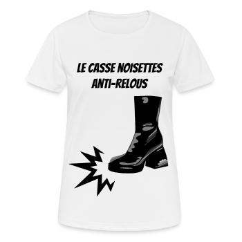 LOGO Le casse noisettes anti-relous - T-shirt respirant Femme - blanc - Devant - AI Model Female 172 dark (172cm)