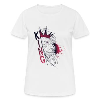 Sketch trash lion - KING - T-shirt respirant Femme - blanc - Devant - AI Model Female 172 dark (172cm)