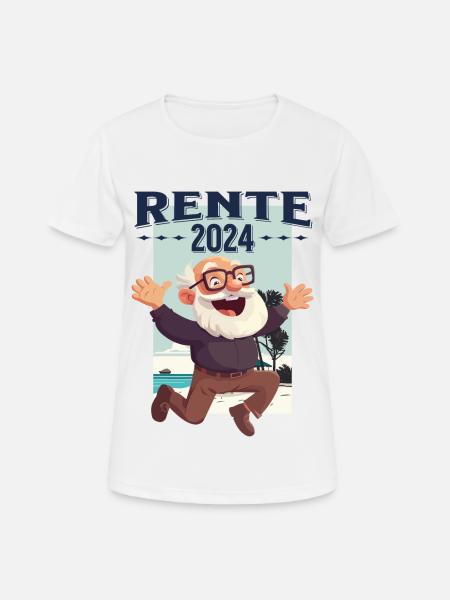 Rente 2024 Rentner Rentnerin Legende Ruhestand - Frauen T-Shirt atmungsaktiv - Weiß