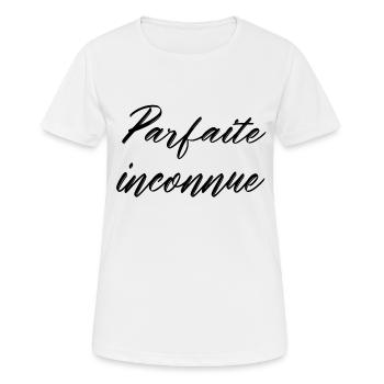 Mode Paris Glamour "Parfaite Inconnue" - Women's Breathable T-Shirt - white - Front - AI Model Female 172 dark (172cm)