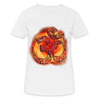 om - T-shirt respirant Femme - blanc - Devant - AI Model Female 172 dark (172cm)