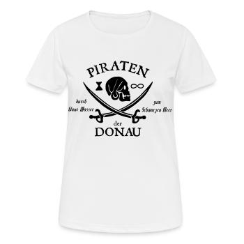 Piraten der Donau - Frauen T-Shirt atmungsaktiv - Weiß - Vorne - AI Model Female 172 dark (172cm)