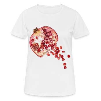 Granatapfel - Frauen T-Shirt atmungsaktiv - Weiß - Vorne - AI Model Female 172 dark (172cm)