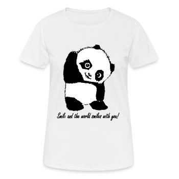 Baby Panda - Frauen T-Shirt atmungsaktiv - Weiß - Vorne - AI Model Female 172 dark (172cm)