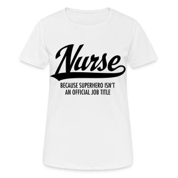 Nurse - Superhero - T-shirt respirant Femme - blanc - Devant - AI Model Female 172 dark (172cm)