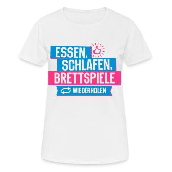 Hobby Brettspiele - Frauen T-Shirt atmungsaktiv - Weiß - Vorne - AI Model Female 172 dark (172cm)