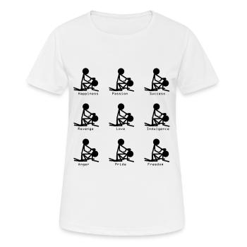 Male mind - Women's Breathable T-Shirt - white - Front - AI Model Female 172 dark (172cm)