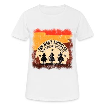 Cowboy Wilder Westen Western Geschenk - Frauen T-Shirt atmungsaktiv - Weiß - Vorne - AI Model Female 172 dark (172cm)