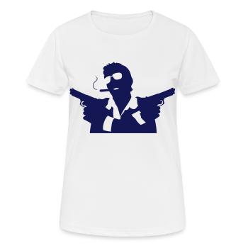 pour la Mafia - T-shirt respirant Femme - blanc - Devant - AI Model Female 172 dark (172cm)