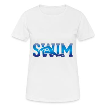 Swimmer swim swimming sportsman gift - Women's Breathable T-Shirt - white - Front - AI Model Female 172 dark (172cm)