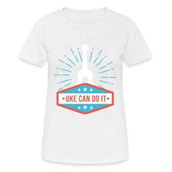 Drôle cadeau ukulélé guitare guitare mandoline - T-shirt respirant Femme - blanc - Devant - AI Model Female 172 dark (172cm)