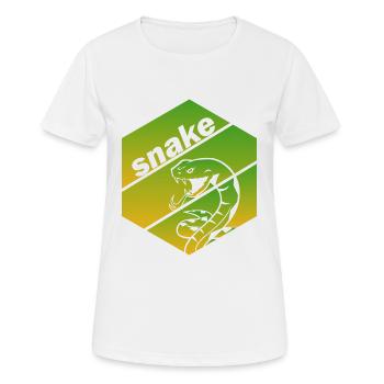 Serpent à sonnette serpent snakebite snaketooth - T-shirt respirant Femme - blanc - Devant - AI Model Female 172 dark (172cm)