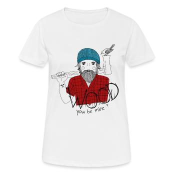 verliebter bärtiger Holzfäller Geschenk - Frauen T-Shirt atmungsaktiv - Weiß - Vorne - AI Model Female 172 dark (172cm)