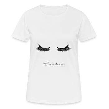Lashes Shirt - Frauen T-Shirt atmungsaktiv - Weiß - Vorne - AI Model Female 172 dark (172cm)