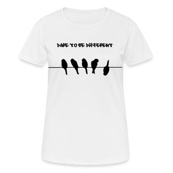 Dare to be different birds - Women's Breathable T-Shirt - white - Front - AI Model Female 172 dark (172cm)