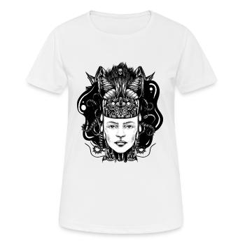 Wolfsmädchen - Frauen T-Shirt atmungsaktiv - Weiß - Vorne - AI Model Female 172 dark (172cm)