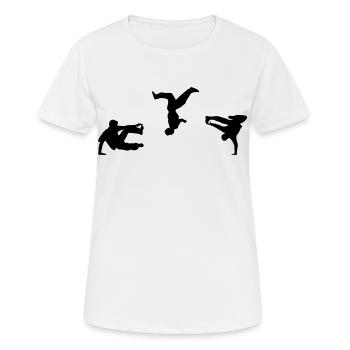 Freerunning, Free Running, Artistics - T-shirt respirant Femme - blanc - Devant - AI Model Female 172 dark (172cm)