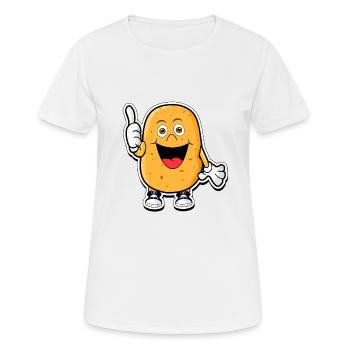 pommes de terre - T-shirt respirant Femme - blanc - Devant - AI Model Female 172 dark (172cm)