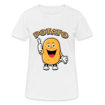 pommes de terre - T-shirt respirant Femme - blanc - Devant - AI Model Female 172 dark (172cm)